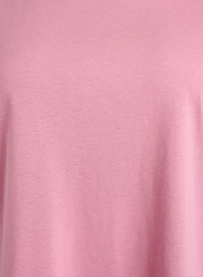 Kortermet t-skjorte i bomullsblanding, Rosa, Packshot image number 2