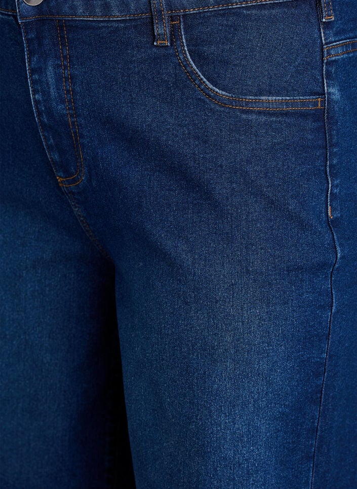 FLASH - Løse denimshorts med høy midje, Blå, Packshot image number 2