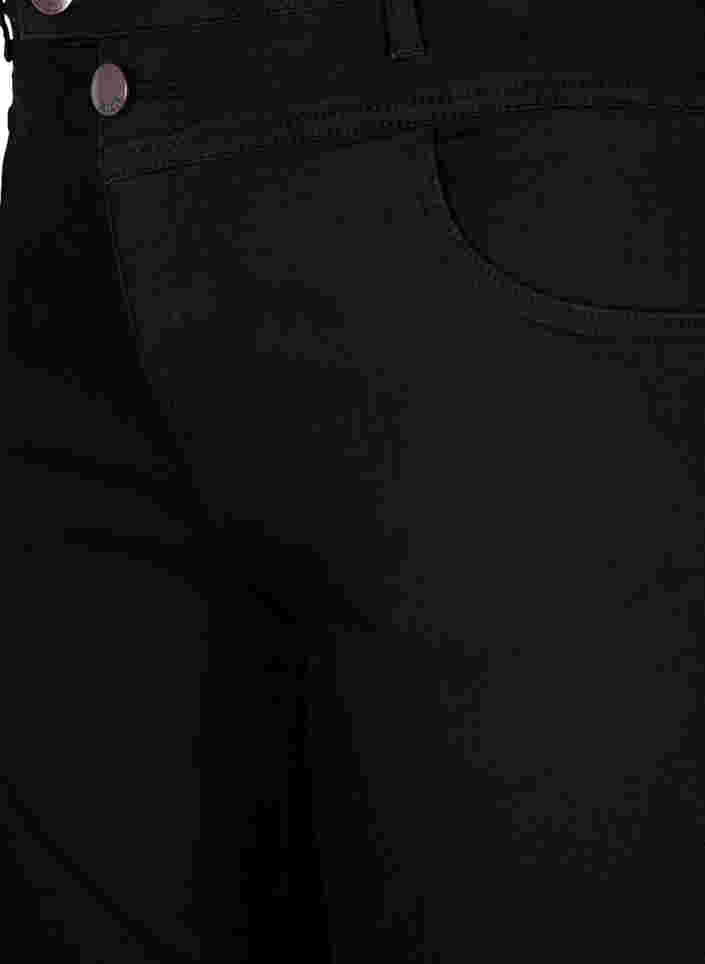 Regular fit Gemma jeans med høyt liv, Black, Packshot image number 2