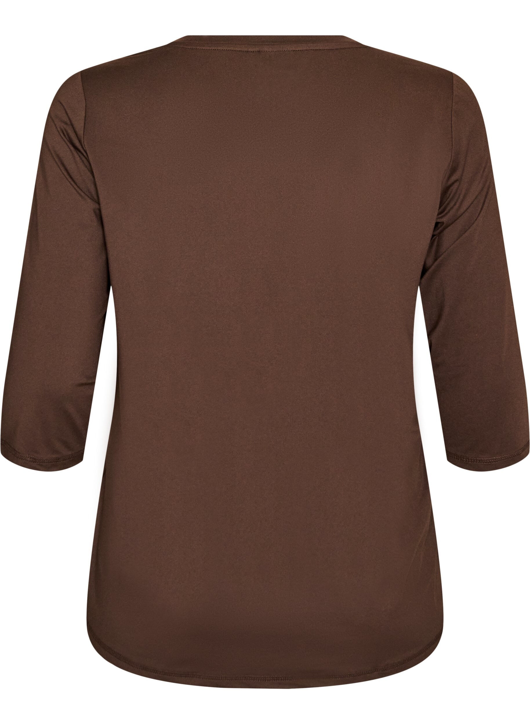 ZizziTreningsgenser med 3/4-ermer, Brun, Packshot image number 1