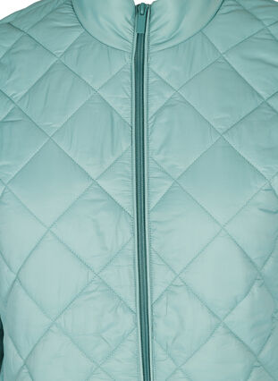 Quiltet lett jakke med glidelås og lommer, Sagebrush Green, Packshot image number 2