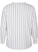 Stripet bluse med knyteutstyr, Hvit, Packshot image number 1