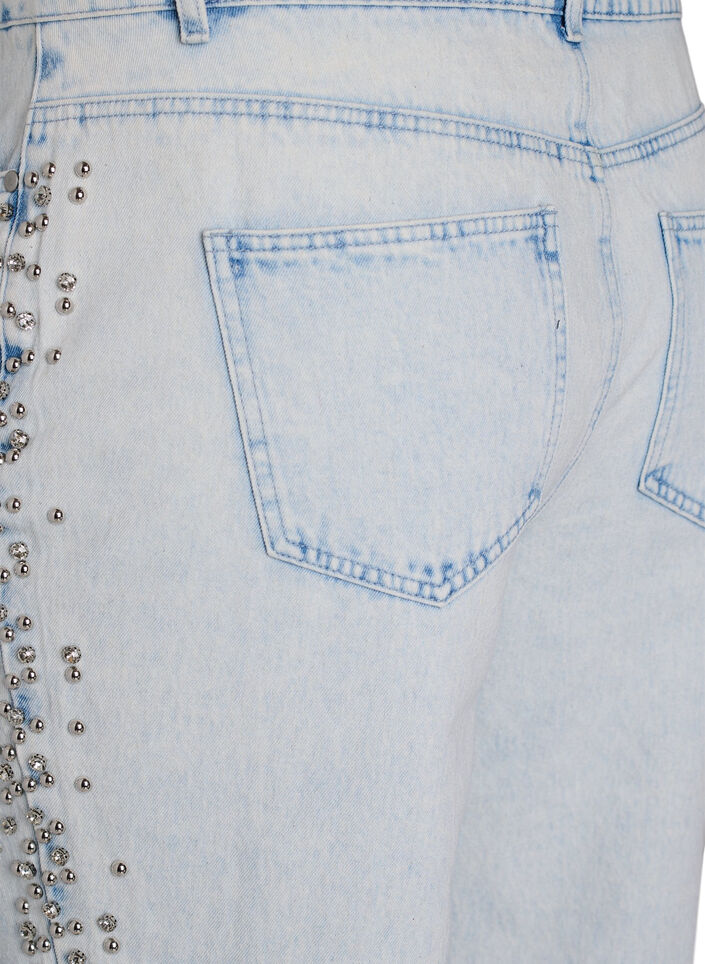Kiana jeans med dekorative detaljer langs sidene, Bl&aring;, Packshot image number 3