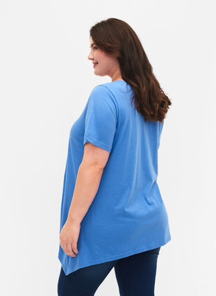 T-skjorte i bomull med korte ermer, Ultramarine HEAVENLY, Model image number 1
