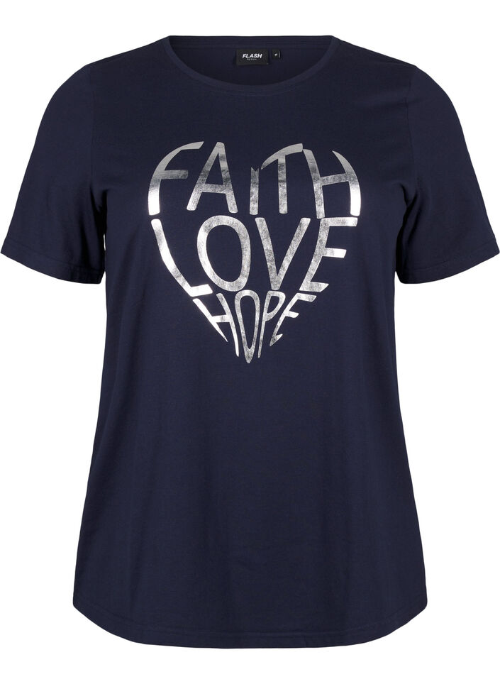 FLASH - T-skjorte med motiv, Navy B. Silver Faith, Packshot image number 0