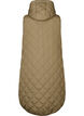 Lang quiltet vest med glidelås og lommer, Bungee Cord , Packshot image number 1