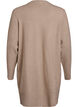 Ribbestrikket cardigan med lommer, Beige, Packshot image number 1