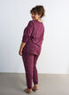 Pyjamasbukser med trykk, M&oslash;rk Bordeaux, Model image number 1
