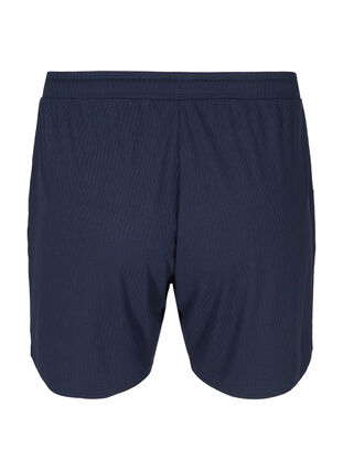 Shorts i et ribbet materiale med lommer, Navy Blazer, Packshot image number 1