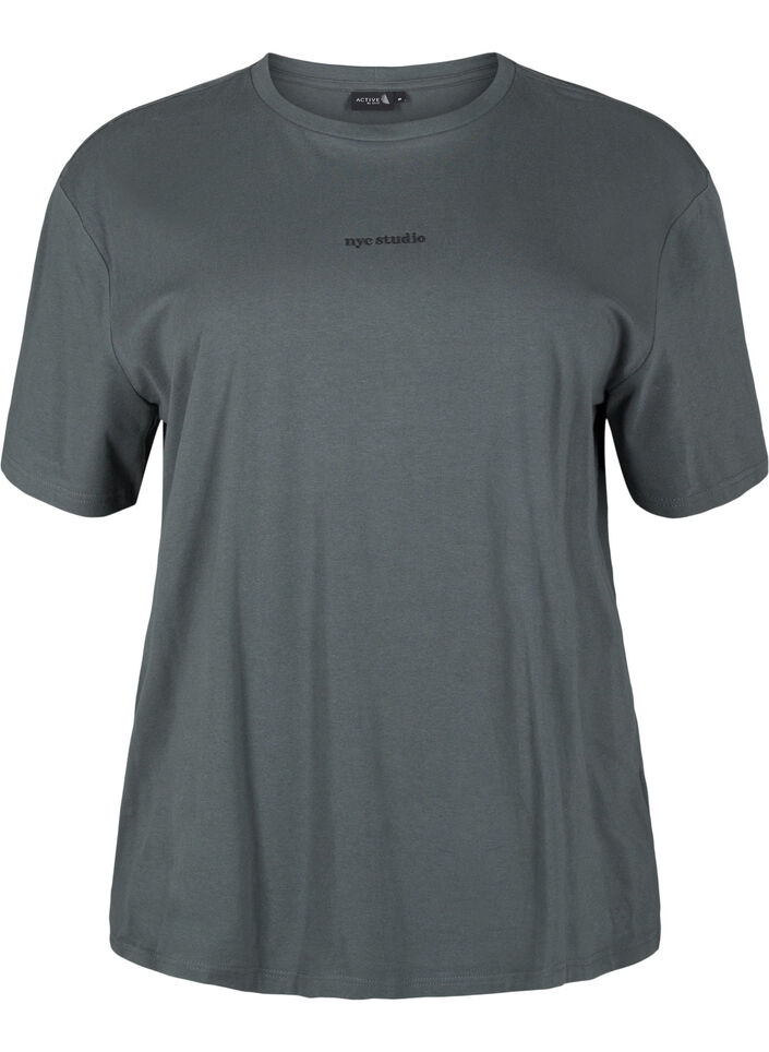 Sporty T-skjorte i økologisk bomull, , Packshot image number 0