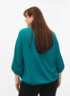Bluse med smock og 3/4-ermer, Deep Lake, Model image number 1