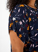 Kortermet bluse med blomstertrykk, Sky Captain Flower, Model image number 2