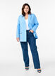 Klassisk blazer med knappelukking, Bl&aring;, Model image number 1