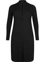 Tettsittende kjole med cut-out detaljer, Black, Packshot