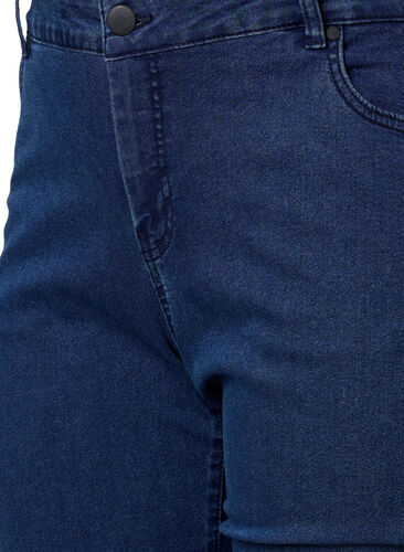 Ekstra slim Sanna jeans med normal høyde på livet, Dark blue, Packshot image number 2