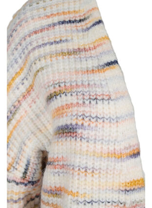 Melert strikket cardigan med cropped ermer, Multi Color, Packshot image number 2