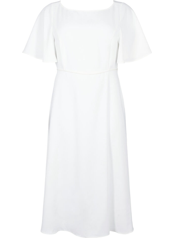 Festkjole i empiresnitt, Bright White, Packshot image number 0