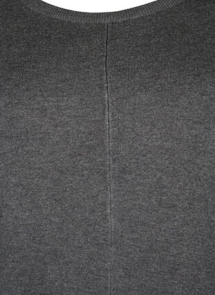 Strikket tunika i en viskoseblanding, Dark Grey Melange, Packshot image number 2