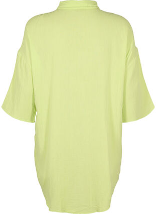 Skjorte i bomull med halvlange ermer, Wild Lime, Packshot image number 1