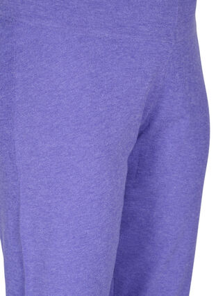 Melerte strikkebukser med ribb, Purple Opulence Mel., Packshot image number 2