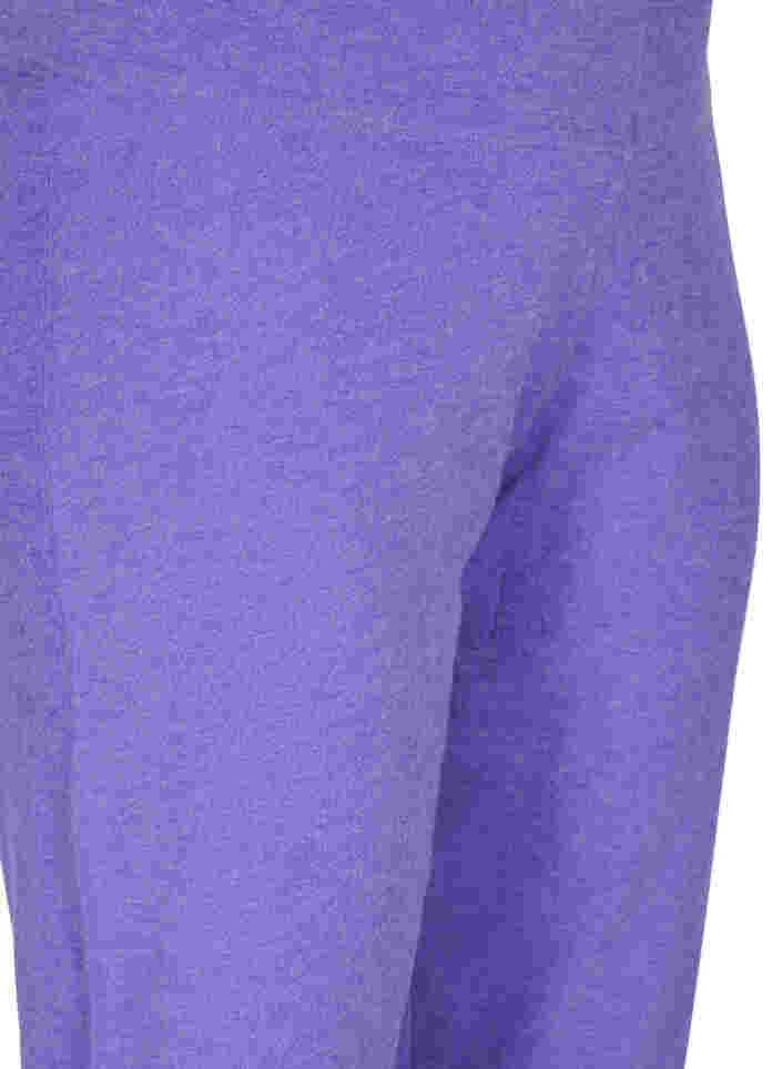 Melerte strikkebukser med ribb, Purple Opulence Mel., Packshot image number 2