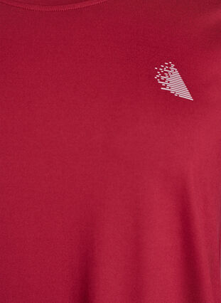 Zizzi Treningsbluse med 3/4-ermer, Rød, Packshot image number 2