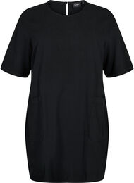 FLASH - kortermet tunika i bomull, Black