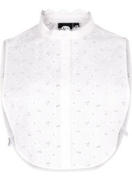 Krage med engelsk broderi, Bright White