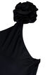 Badedrakt med asymmetrisk utringning, Black, Packshot image number 3