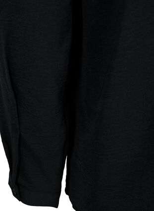 Bluse med lange ermer og blondedetaljer, Black, Packshot image number 3