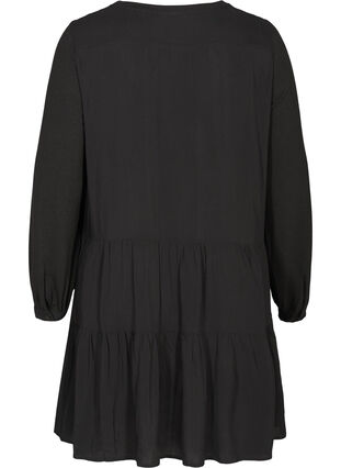 Langermet kjole med A-form, Black, Packshot image number 1