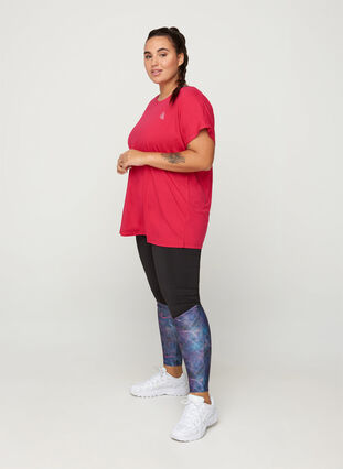 Ensfarget T-skjorte til trening, Jazzy, Model image number 2