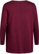Strikket bluse i bomull og viskoseblanding, M&oslash;rk Bordeaux, Packshot image number 1