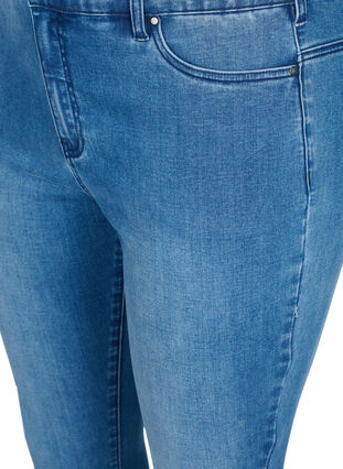 Cropped Amy jeans med perler, Blue denim, Packshot image number 2