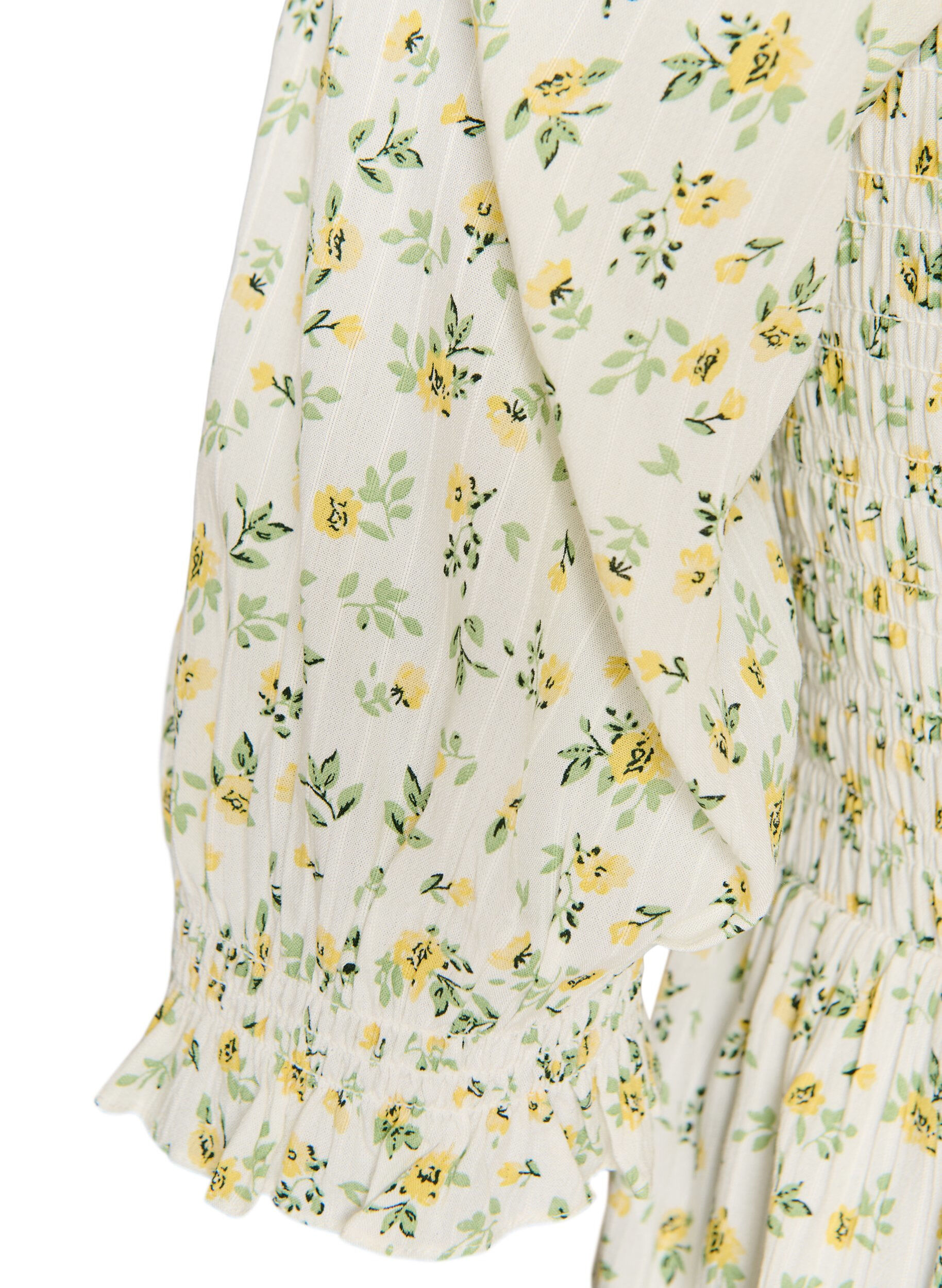 ZizziBlomstrete sommerkjole i viskose, Hvit, Packshot image number 3