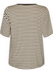 T-skjorte med TENCEL&trade; Lyocell og striper, Brun, Packshot image number 1