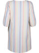 Kort kjole i bomullsblanding med lin, Multi Color Stripe, Packshot image number 1