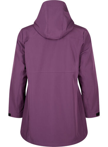 Kort softshell jakke med lommer, Hortensia, Packshot image number 1