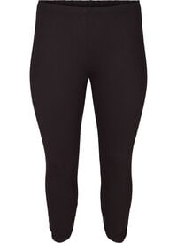 Basis 3/4 leggings med rynkedetaljer, Svart Basis 3/4 leggings med rynkedetaljer