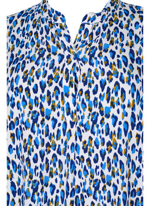 Viskosetunika med leopardmønster, Blue Leo AOP, Packshot image number 2