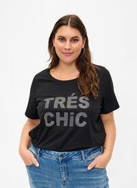 T-skjorter med nagler i økologisk bomull, Black W. TRÉS, Model