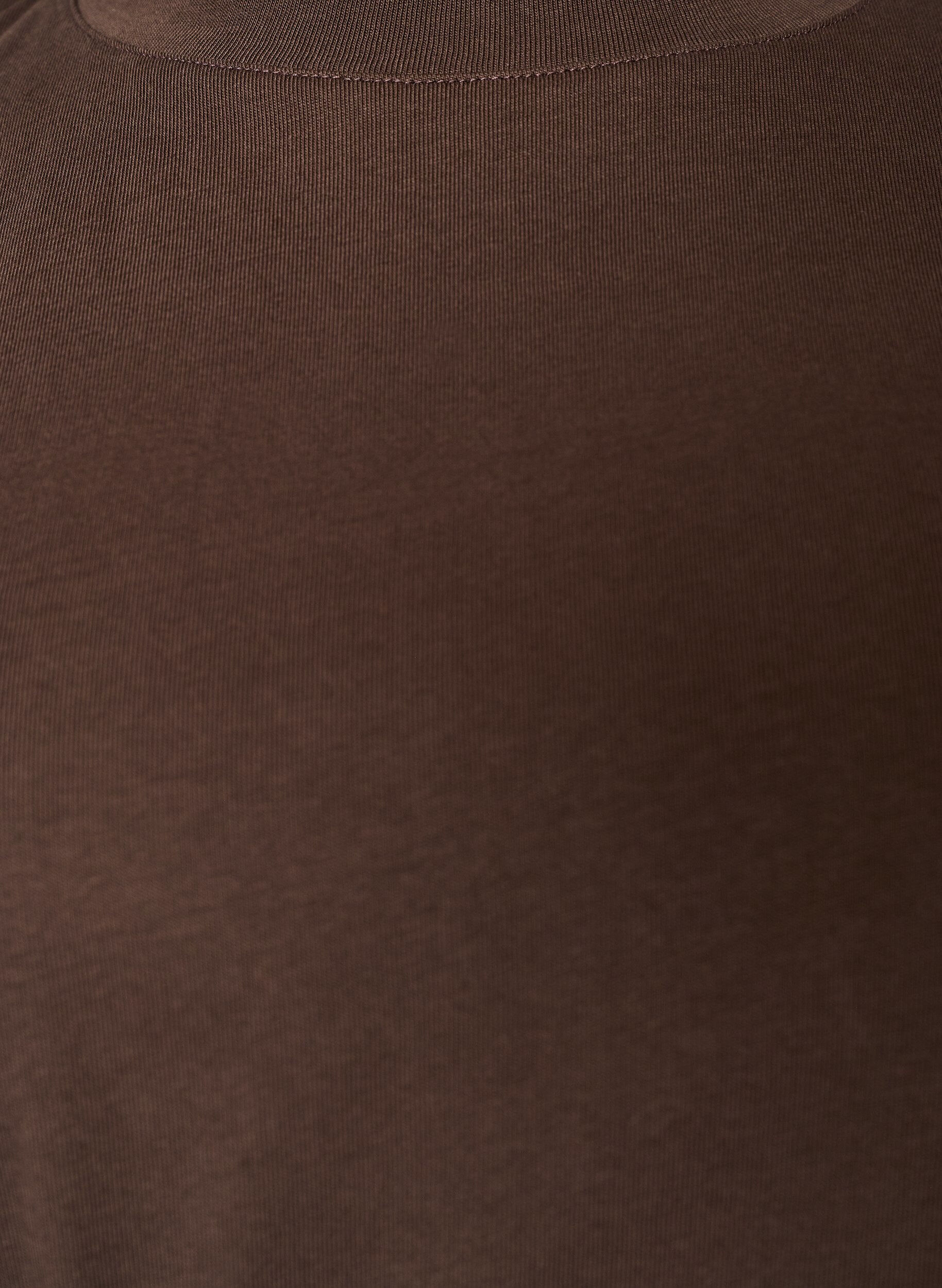 ZizziT-skjorte med drapert detalj, Brun, Packshot image number 2