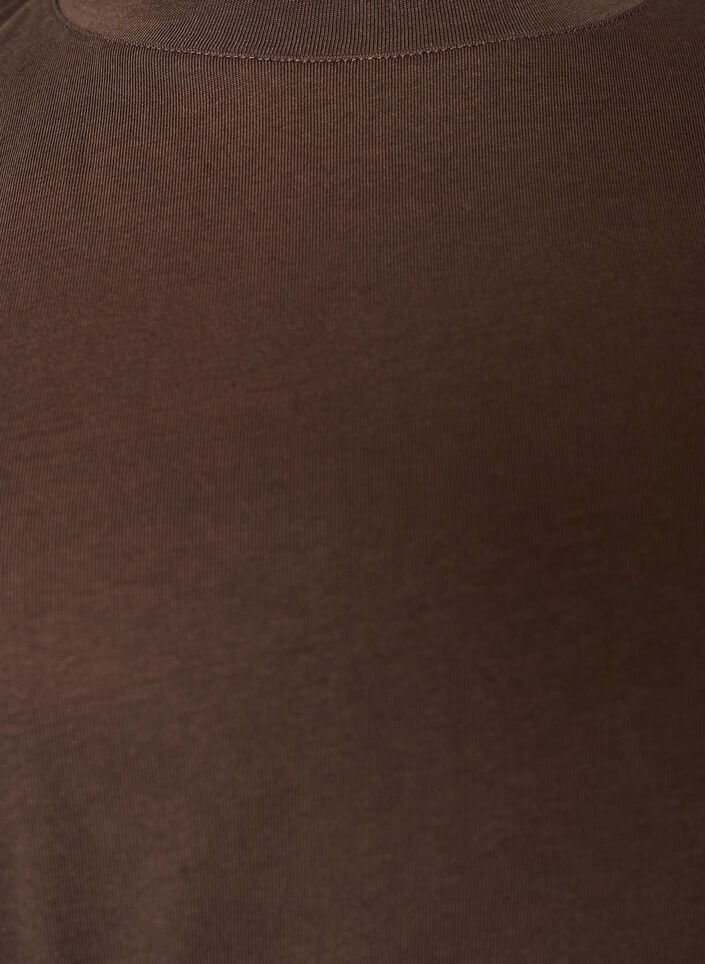 T-skjorte med drapert detalj, Brun, Packshot image number 2