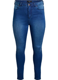Super slim Amy jeans med h&oslash;y midje, Bl&aring;