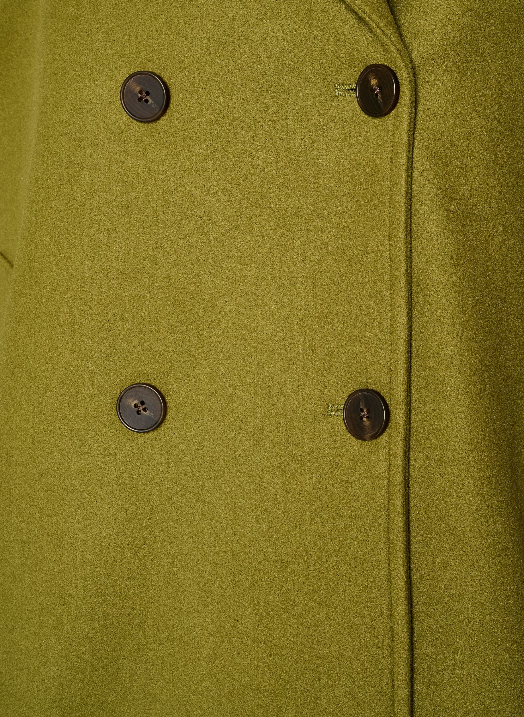 ZizziKort k&aring;pe med dobbeltradede knapper, Gr&oslash;nn, Packshot image number 2