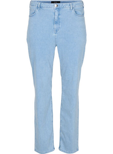 Megan jeans med ekstra høyt liv, Light blue, Packshot image number 0