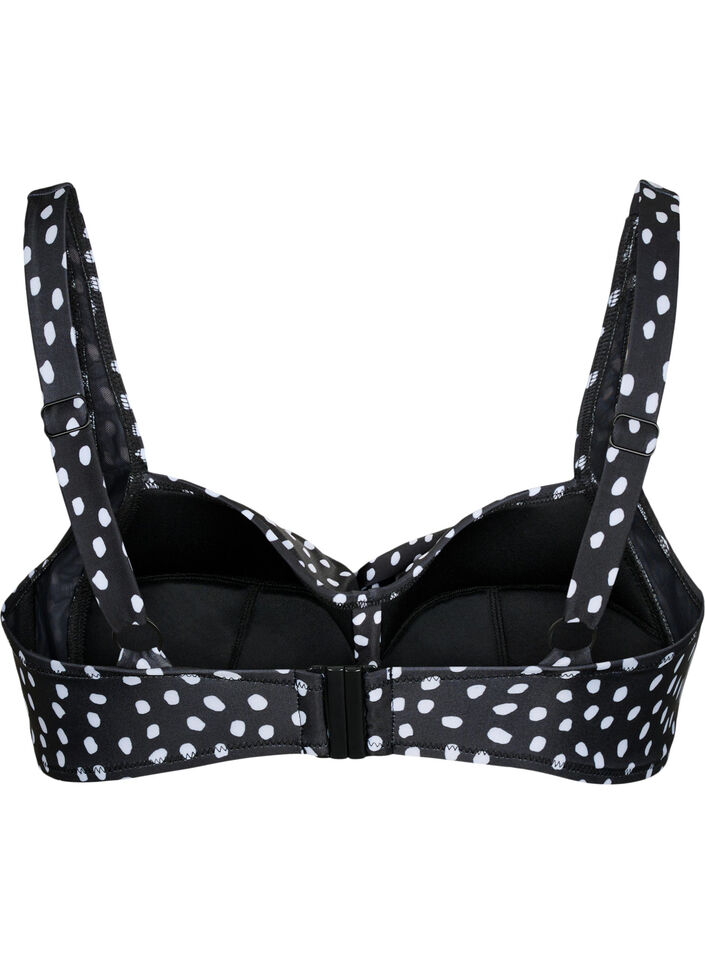 Mønstrete bikinioverdel, Black White Dot, Packshot image number 1