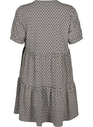 Flash - Kjole i A-linje med trykk, Black White Graphic, Packshot image number 1