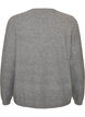 Cardigan med knapper og avrundet front, Gr&aring;, Packshot image number 1