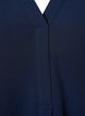 Ensfarget bluse med V-hals, Navy Blazer, Packshot image number 2